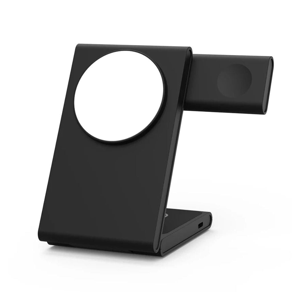 Compact 3-in-1 Foldable Wireless Magnetic Charger for iPhone, Watch & AirPods
