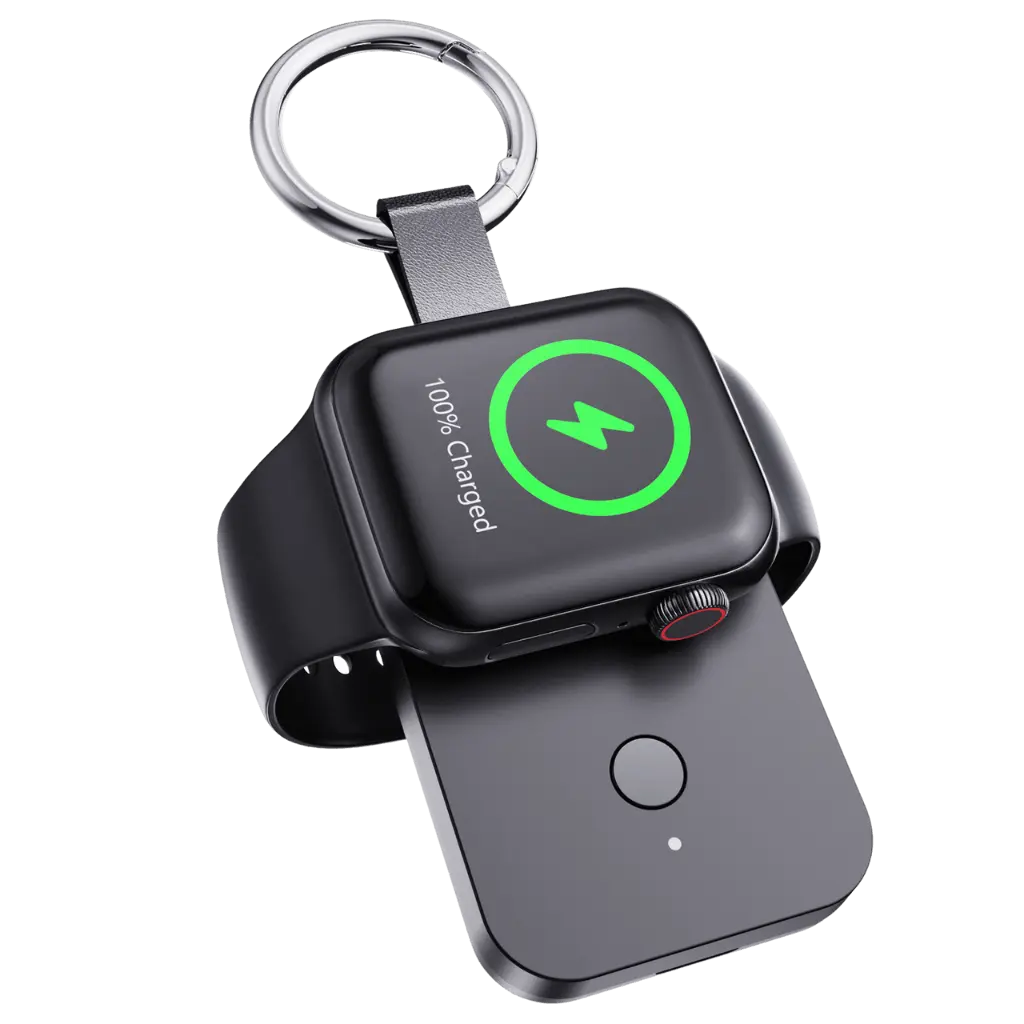 Portable Apple Watch Charger Power Bank 1000mAh Keychain for Travel
