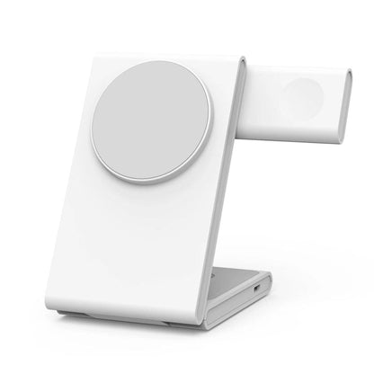 Compact 3-in-1 Foldable Wireless Magnetic Charger for iPhone, Watch & AirPods