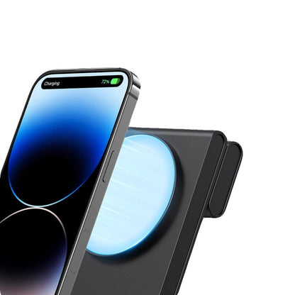 Compact 3-in-1 Foldable Wireless Magnetic Charger for iPhone, Watch & AirPods